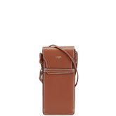 セリーヌ 斜め掛け ショルダーポーチ サングラスケース ブラウン レザー レディース CELINE 【中古】